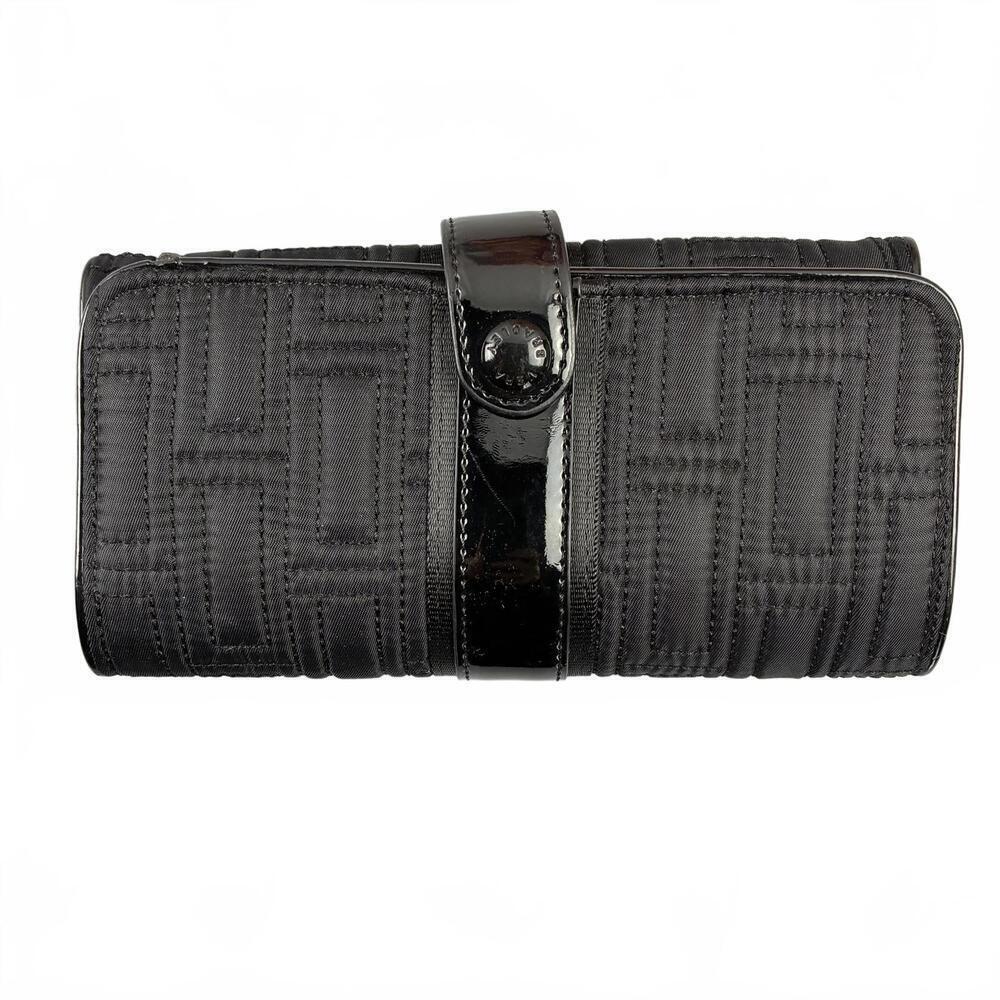 Vera Bradley Black Quilted Women's Wallet with Patent Leather Strap